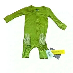 NWT Kickee Pants Muffin Ruffle Coverall with Zipper in Meadow 18-24 months